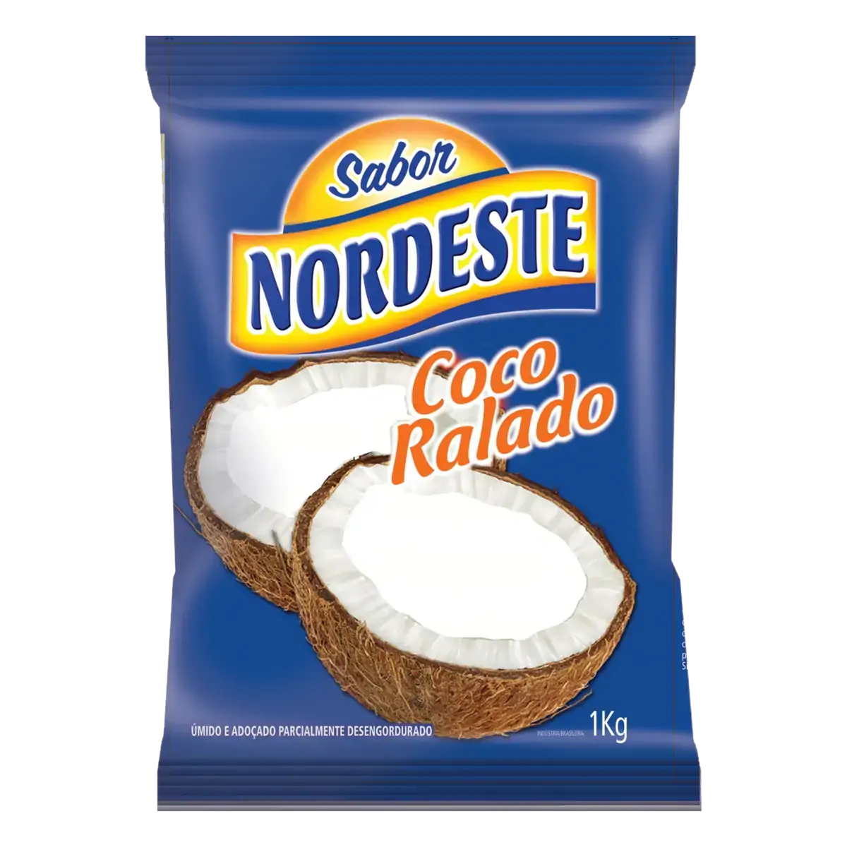 Coco Ralado úmido Adoçado Sabor Nordeste Pacote 1kg