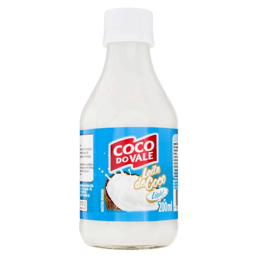 Leite De Coco Light 200ml Coco Do Vale Alimentos