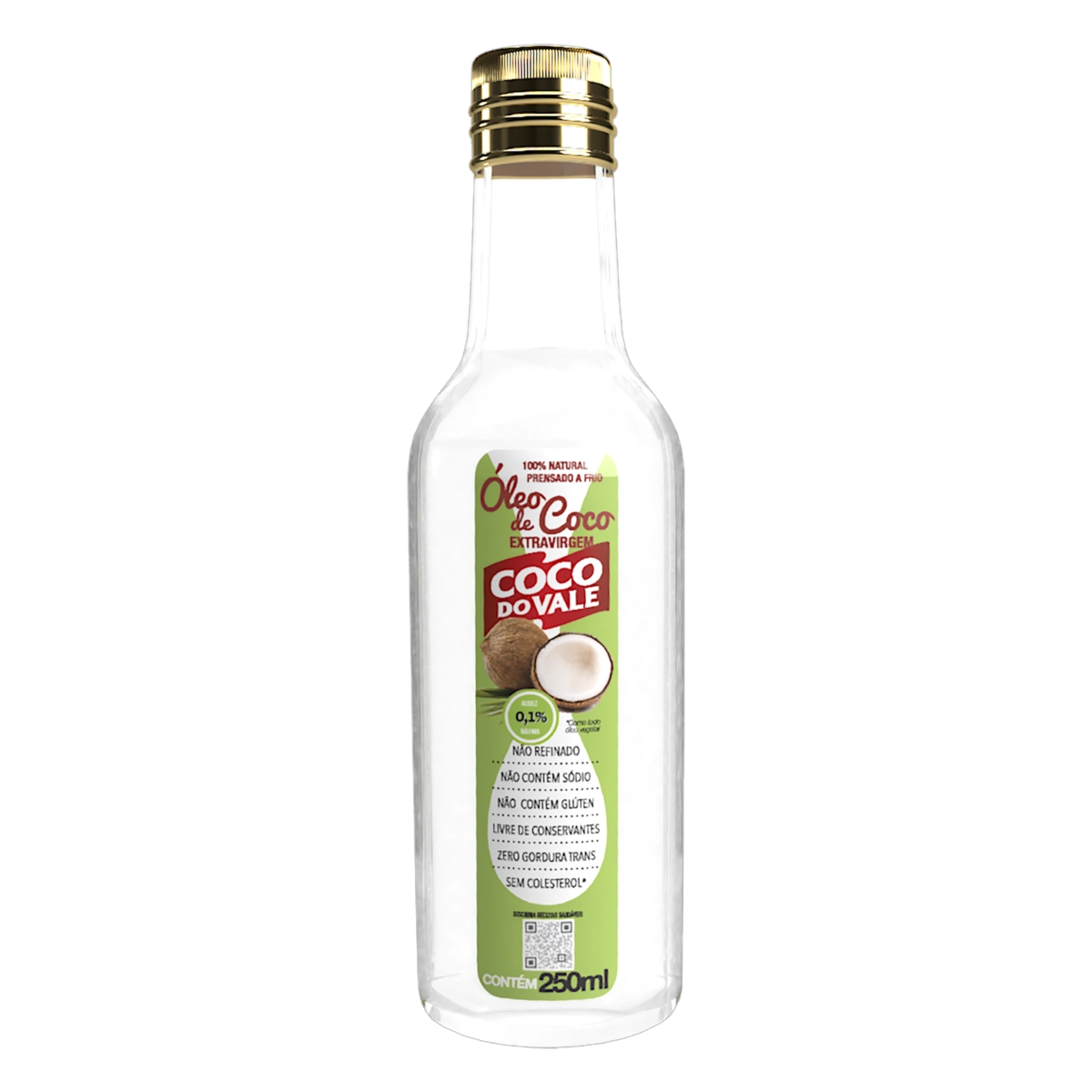 óleo De Coco Do Vale Vidro 250ml