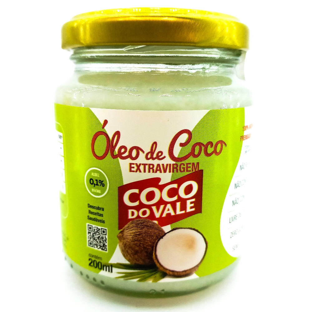óleo De Coco Extra Virgem Coco Do Vale Vidro 200ml