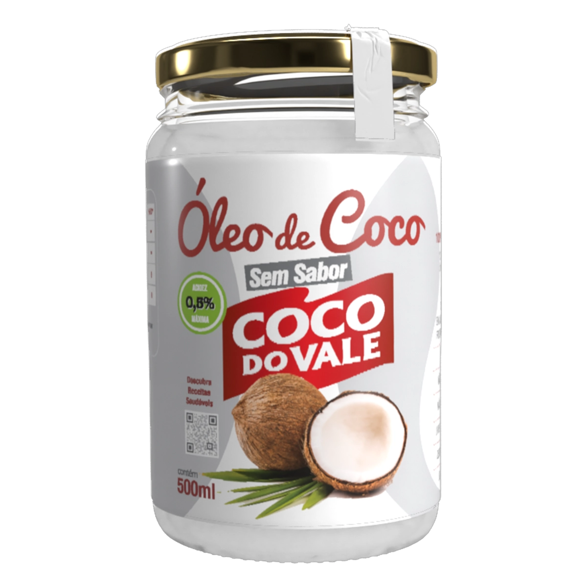 óleo De Coco Sem Sabor Coco Do Vale Vidro 500ml