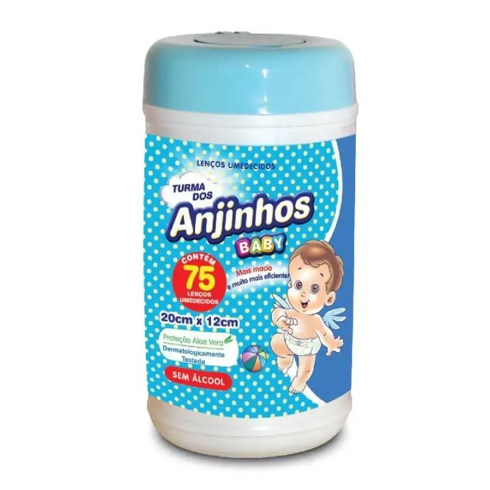 Lenco Um T Anjinhos Azul C/75