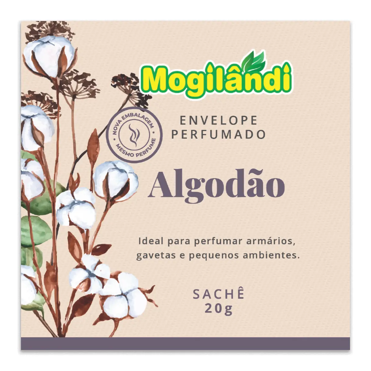 Envelope Perfumado Mogilandi 20g Algodao