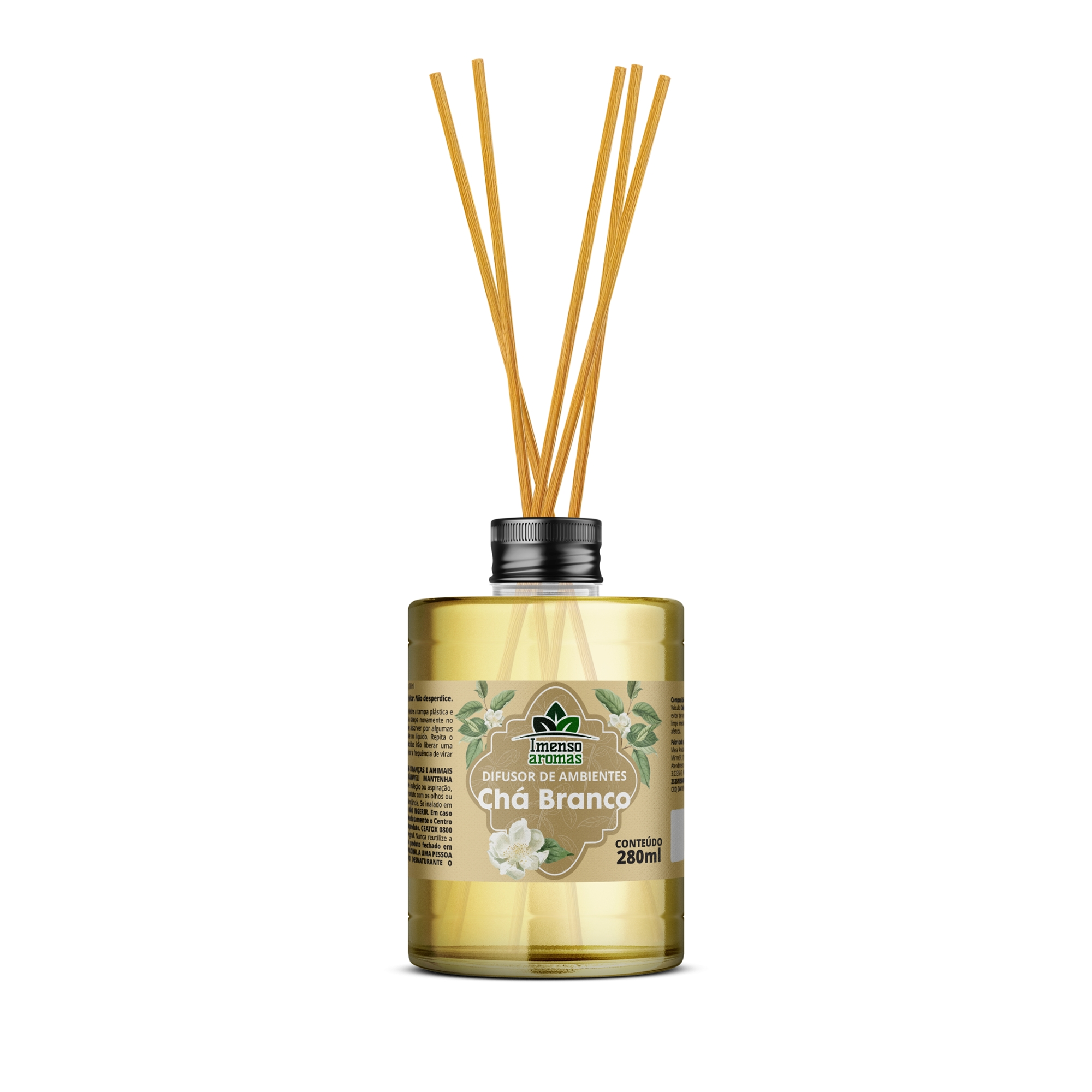 Difusor Ambientes Mogilandi Imenso Aromas 280ml Cha Branco