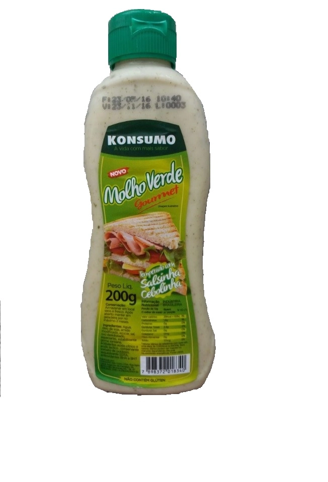 Molho Verde Konsumo Gourmet Squeeze 200g