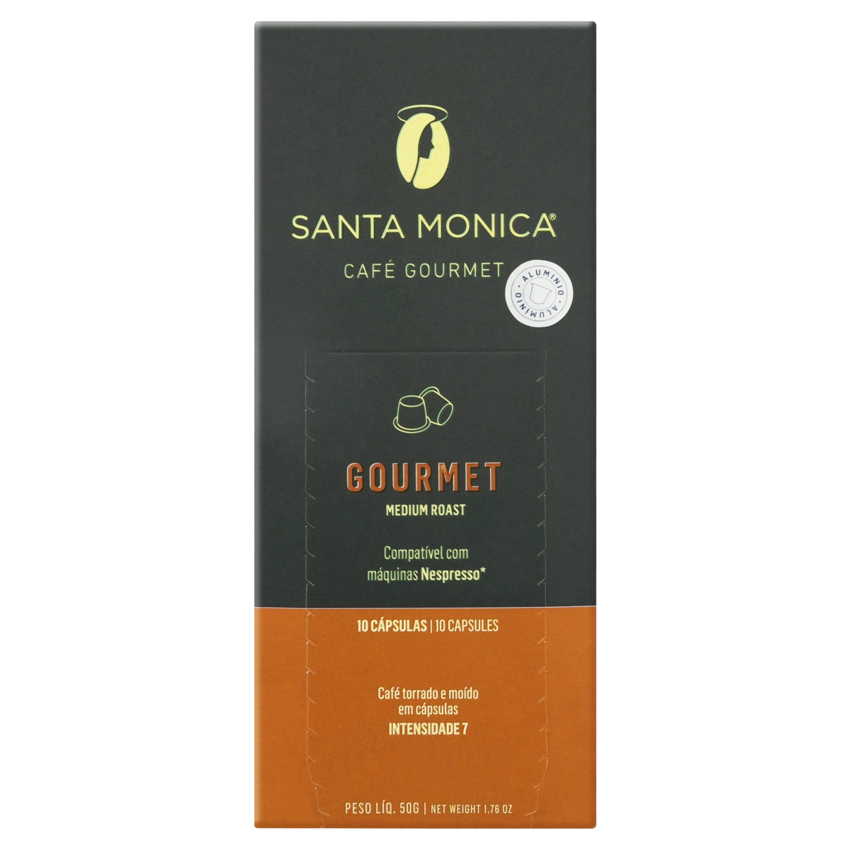 Café Santa Mônica Gourmet em cápsulas 10 unidades Café Santa Mônica | Gourmet - 10 unid. Compatível Nespresso