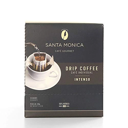 Café Em Sachê Drip Coffee Intenso Santa Monica Gourmet Caixa 100g 10 Unidades