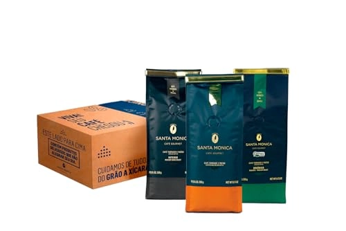 Kit Café Gourmet Orgânico Intenso Torrado E Moído Santa Monica 250g Cada