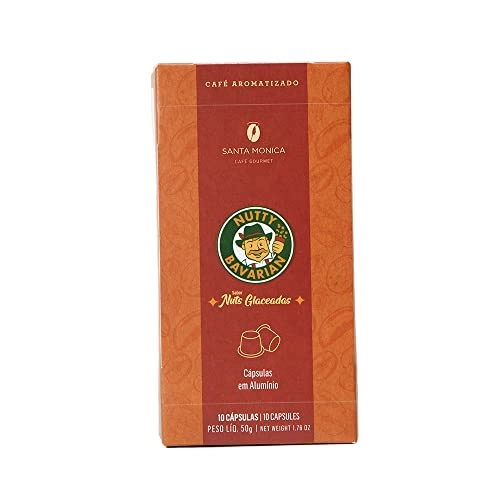 Café Em Cápsula Torrado E Moído Castanha Caramelizada Santa Monica Gourmet Nutty Bavarian Caixa 50g