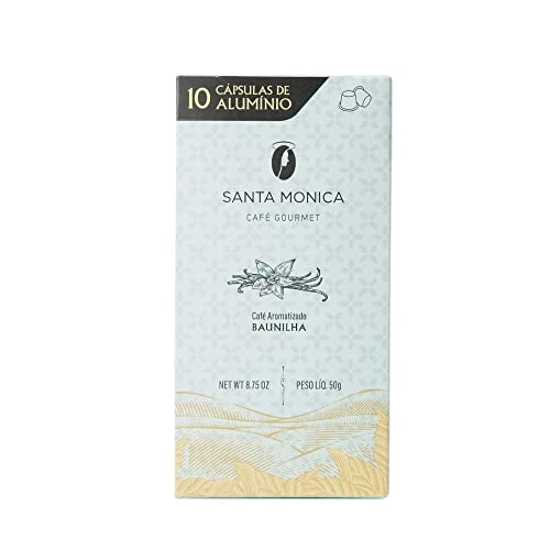 Café em Cápsula Baunilha Santa Monica Gourmet Caixa 50g 10 Unidades