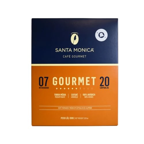 Café Em Cápsula Torrado E Moído Santa Monica Gourmet Caixa 100g 20 Unidades