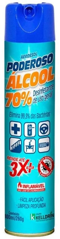 Desinf Poderoso Alcool 70 Aerosol 400ml