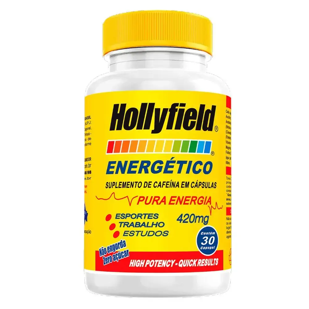 Energético Cafeina 30 Caps Hollyfield