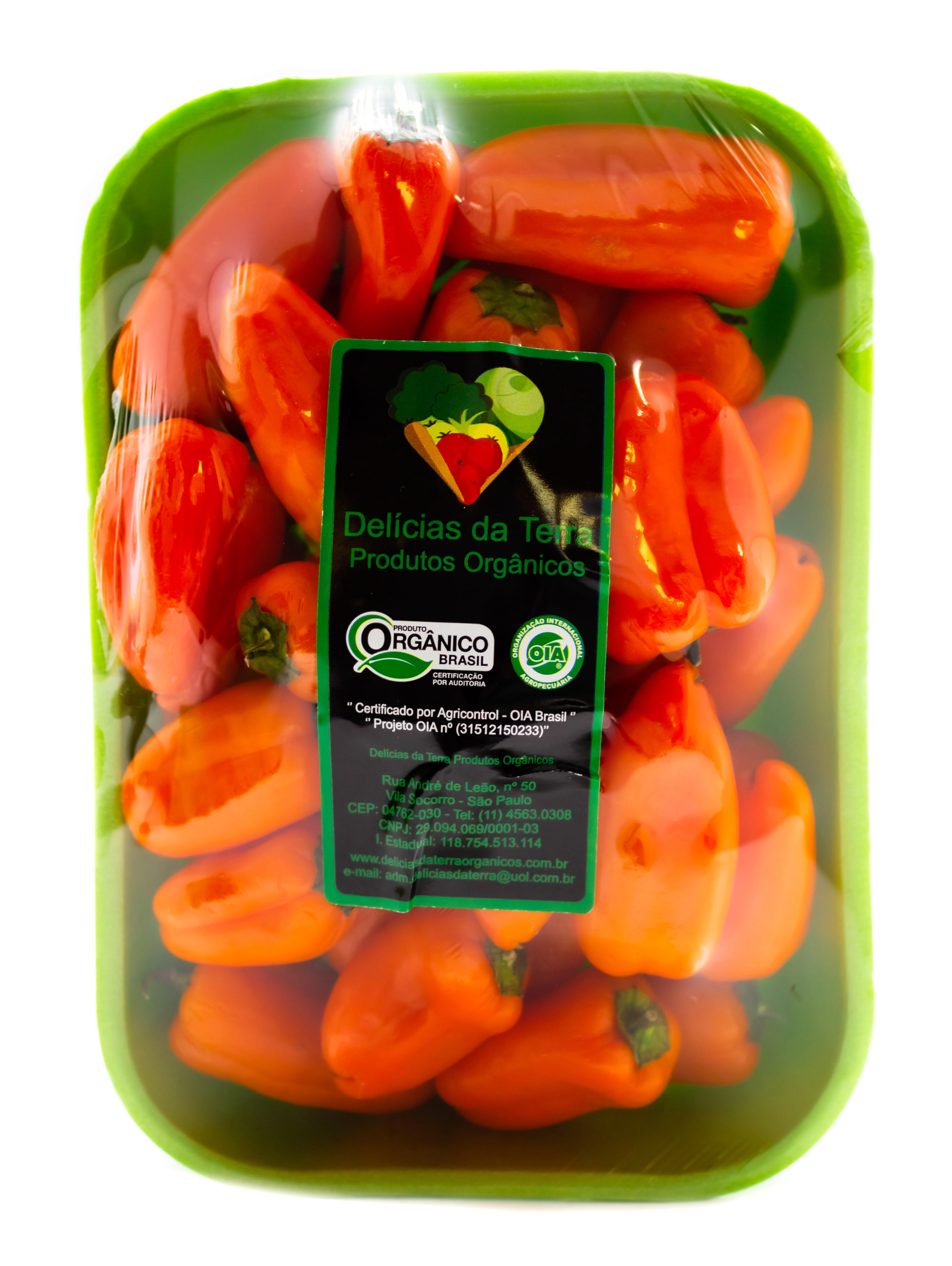 Mini Pimentao Laranja Org Dt 400g
