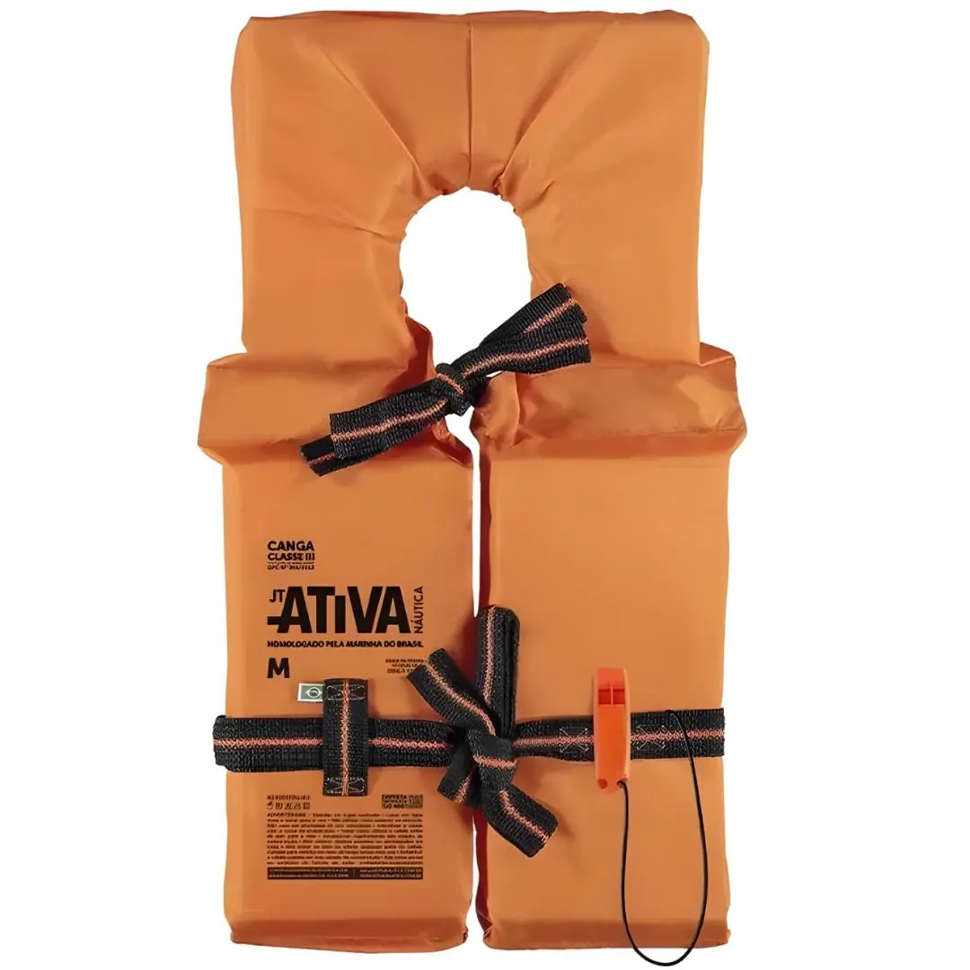 Colete Salva-vidas Ativa Homologado Classe Iii Canga - M = De 35 A 55 Kg