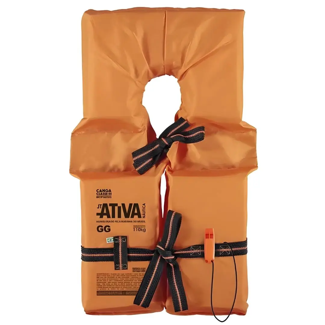 Colete Salva-vidas Ativa Homologado Classe Iii Canga - Gg = Acima De 110 Kg
