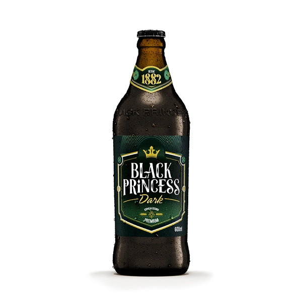 Cerveja Dark American Lager Black Princess Premium Garrafa 600ml
