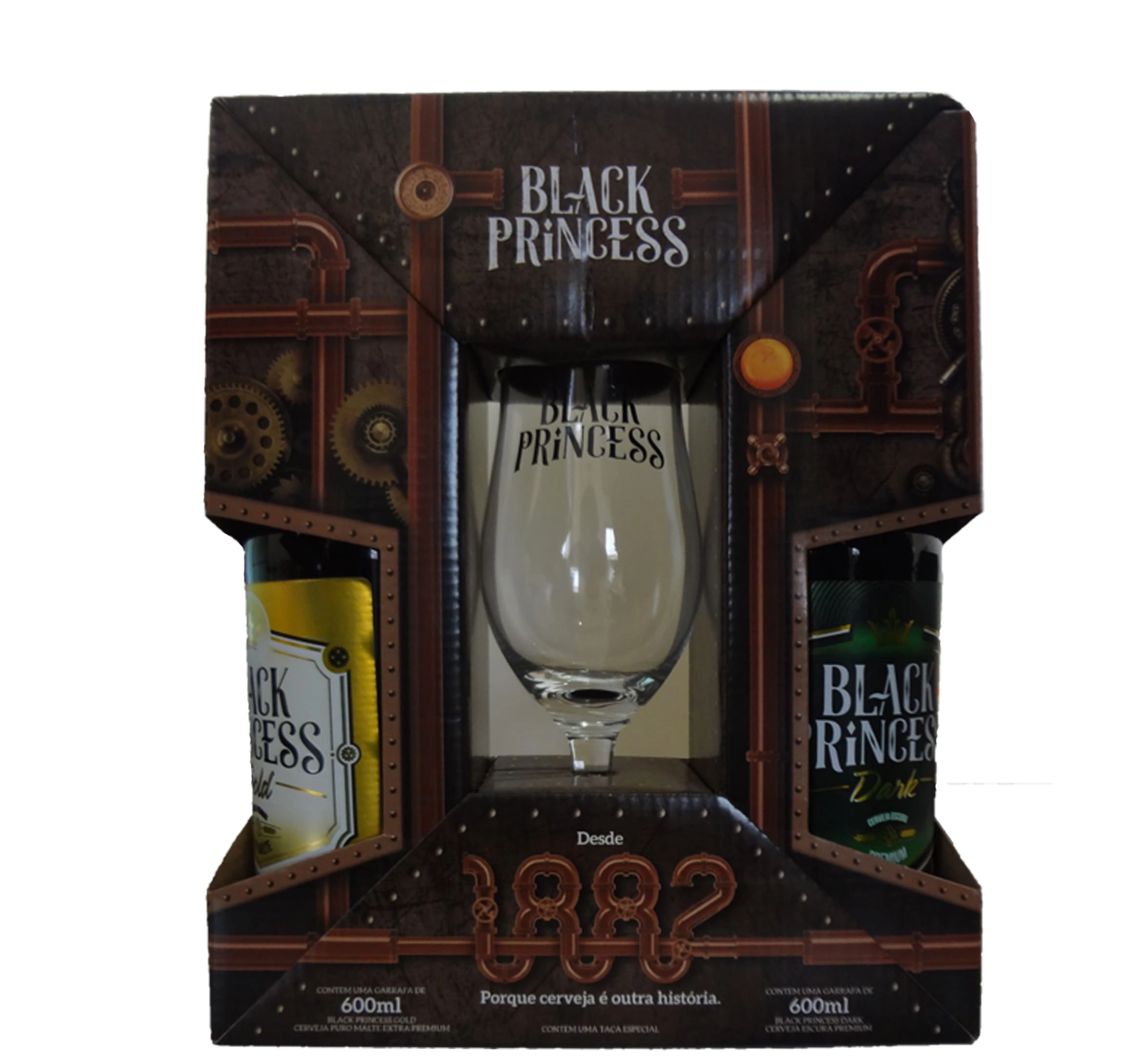 Cj 2 Cerveja Black Princess C Taca
