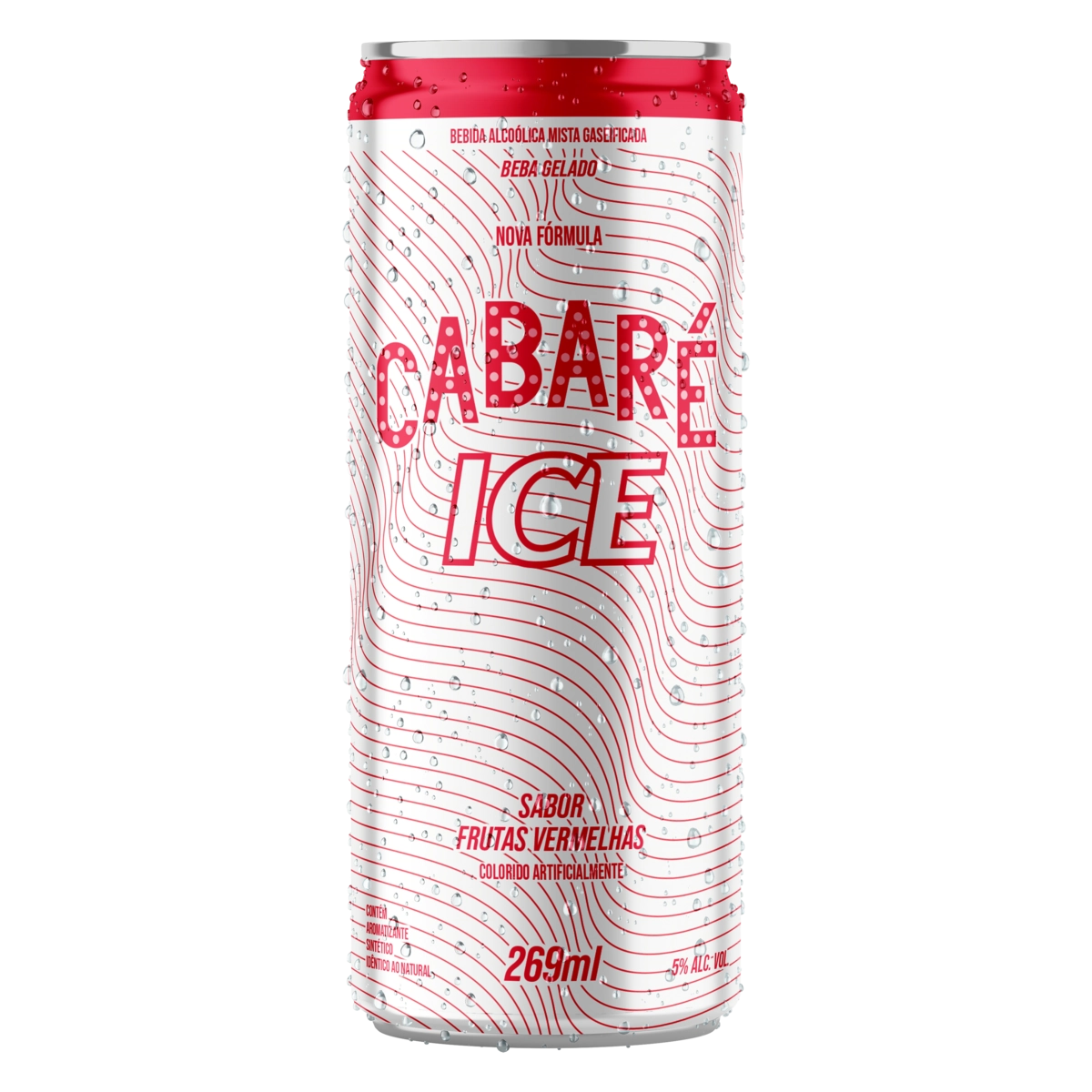Bebida Mista Alcoólica Frutas Vermelhas Cabaré Ice Lata 269ml