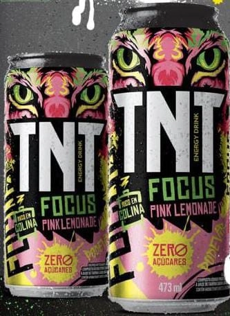 Energético Pink Lemonade Zero Açúcar Tnt Focus Lata 473ml