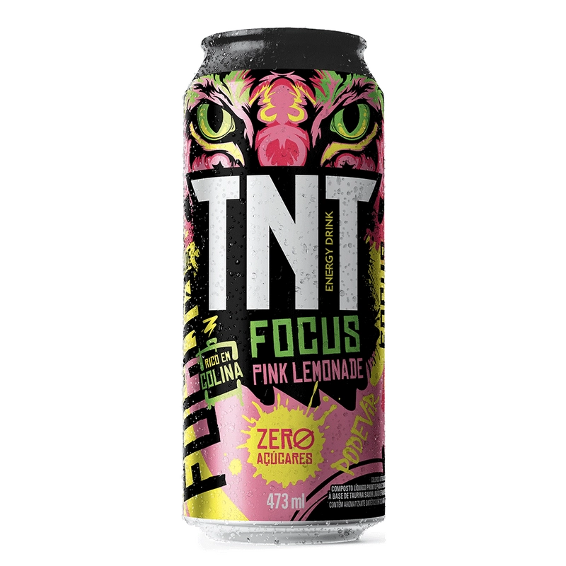 Energético Pink Lemonade Zero Açúcar Tnt Focus Lata 473ml