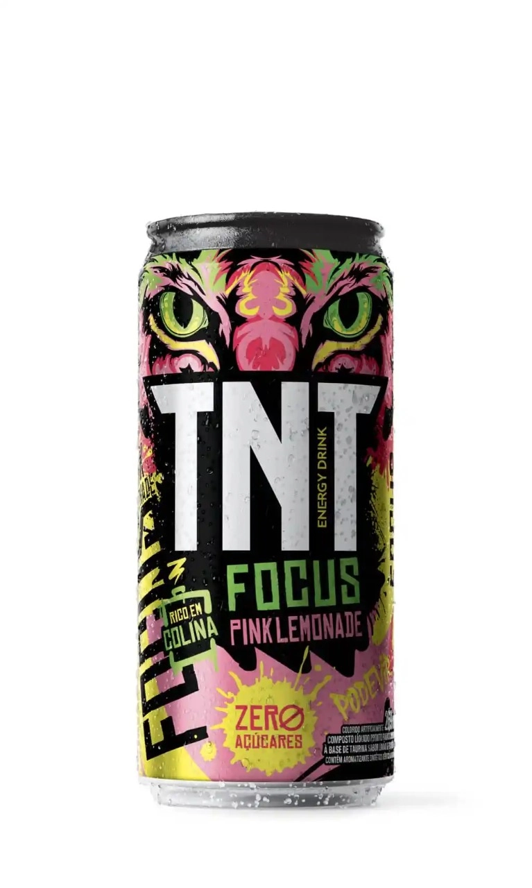 Energético Pink Lemonade Zero Açúcar Tnt Focus Lata 269ml
