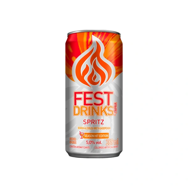 Bebida Mista Alcoólica Gaseificada Spritz Fest Drinks Lata 269ml Season Hit Edition