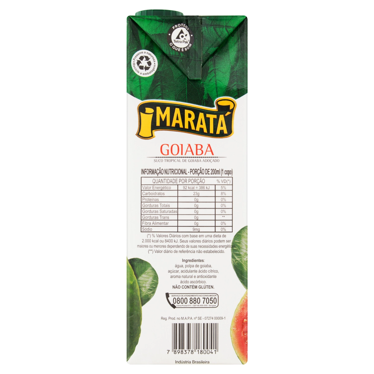 Suco Adoçado Goiaba Maratá Caixa 1l