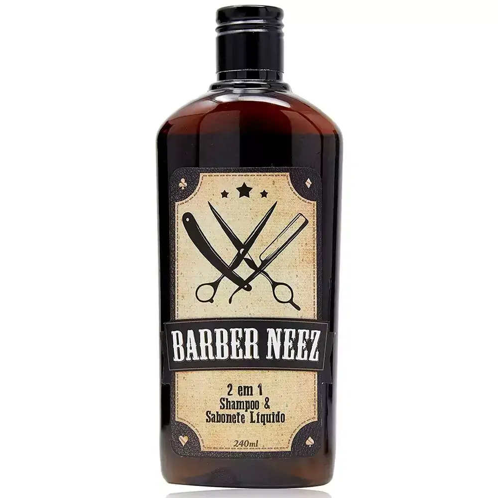 Shampoo e Sabonete Líquido Para Barba Barber Neez 2X1 240ml