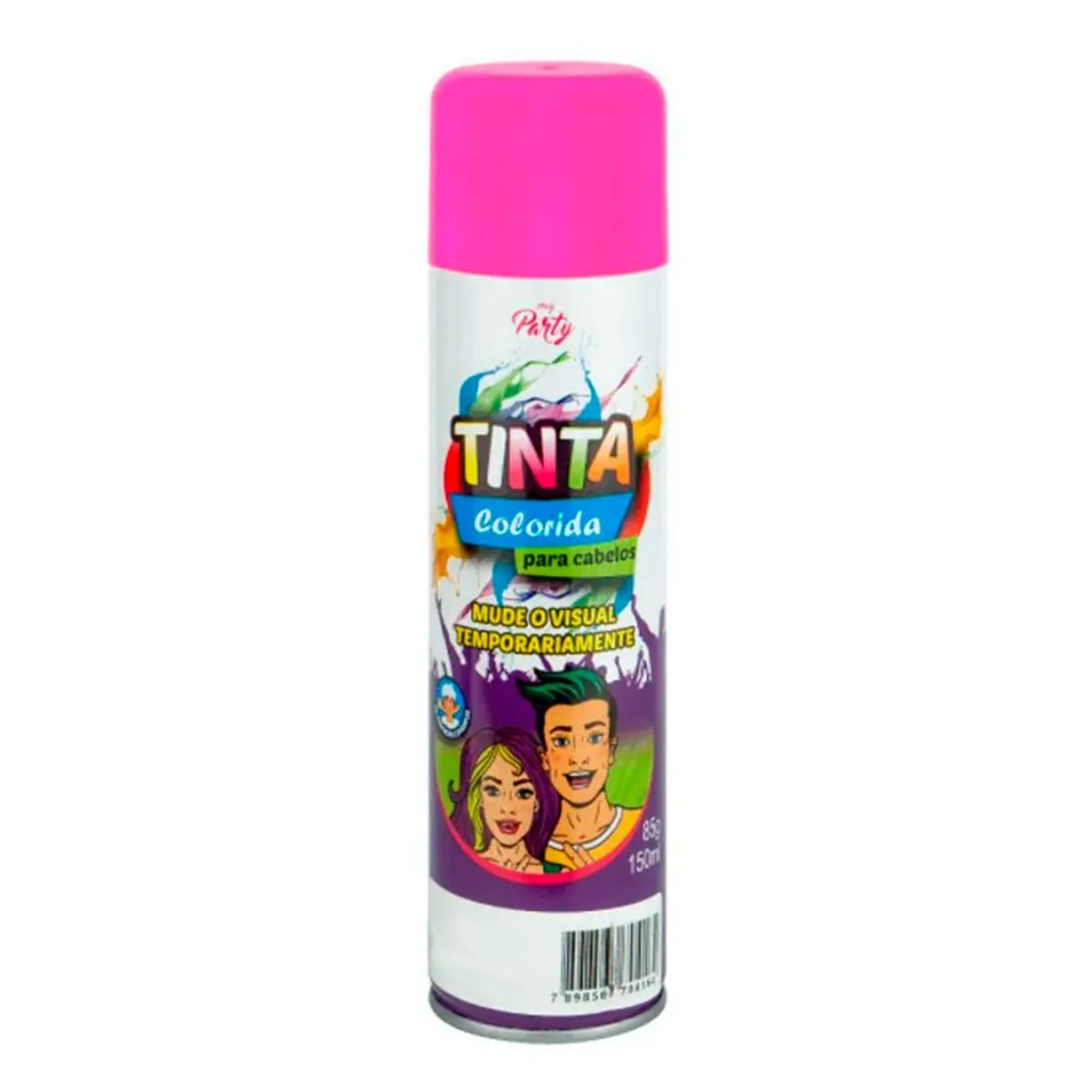 Tinta Colorida Temporária Para Cabelo Pink My Party 150ml