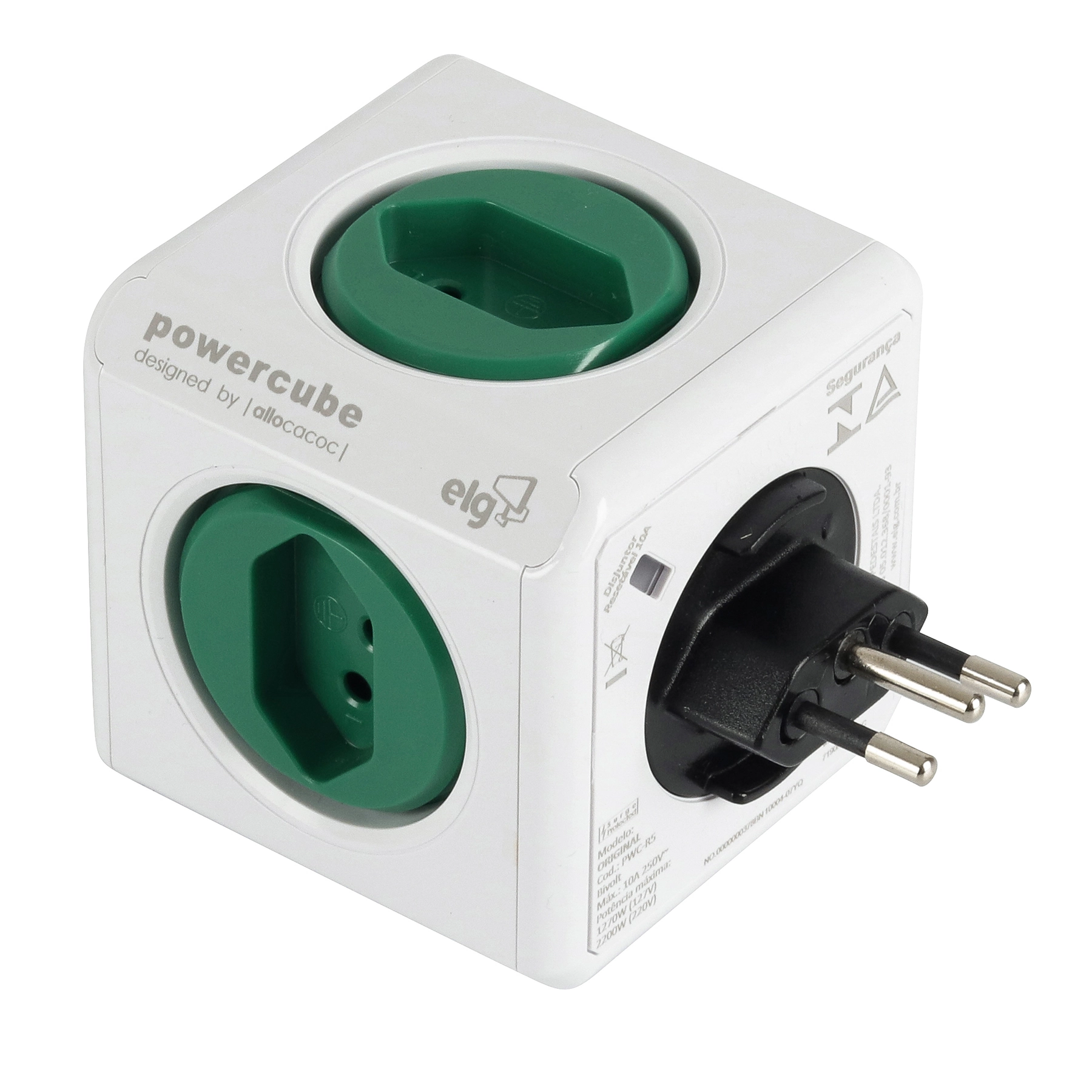 Pwc R5 Adaptador Multiplo De Tomadas Elg 5 Tomadas Bivolt Mod. Original