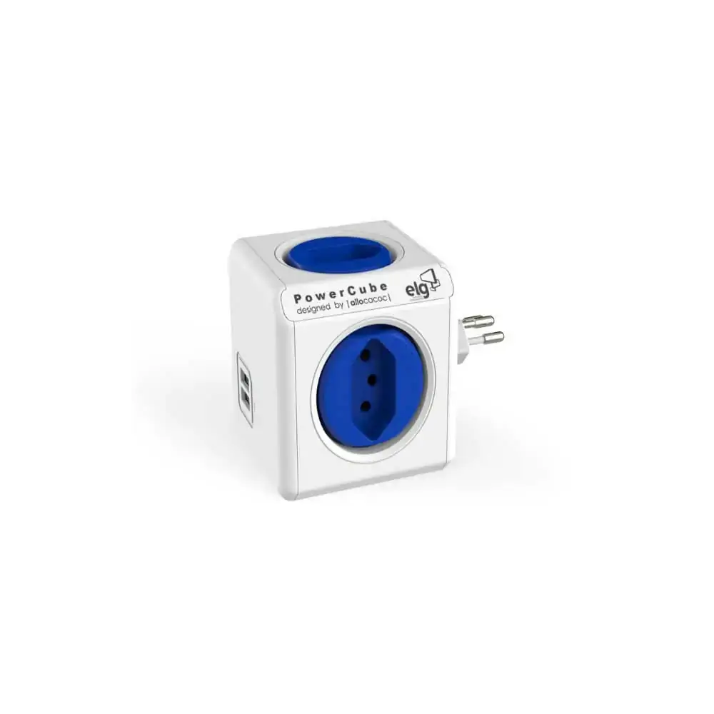 Pwc R4u Adaptador Multiplo De Tomadas Elg 4 Tomadas 2usb 2.4a Bivolt Mod. Original Usb