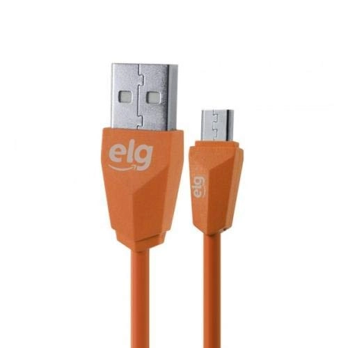 Ec510lr Cabo Micro Usb Para Recarga / Sincronizacao Cabeca Tipo Prisma 1 Metro Laranja El