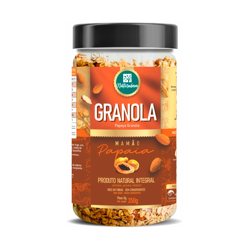 Granola Naturabem 350g Premium Mamao C/papaya