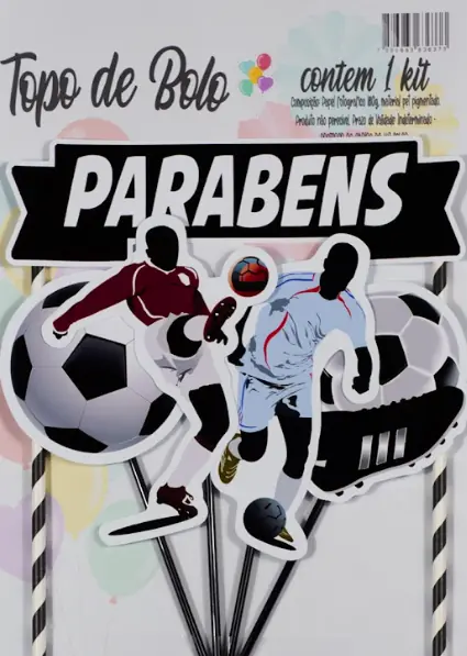 Topo Bolo Futebol Fazendo Festa