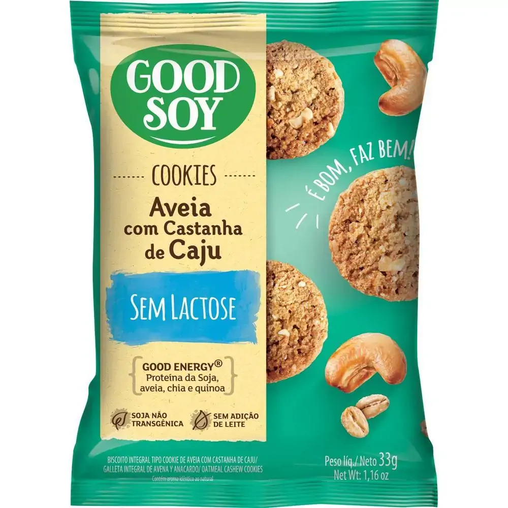 Cookies Good Soy 330gr Aveia C/castanha Caju