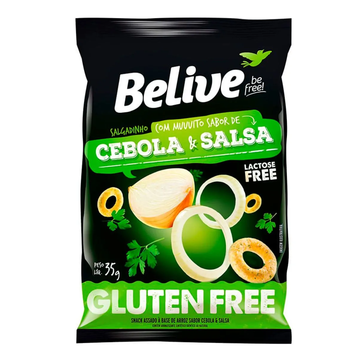 Snack Belive S/gluten 35 G Cebola E Salsa