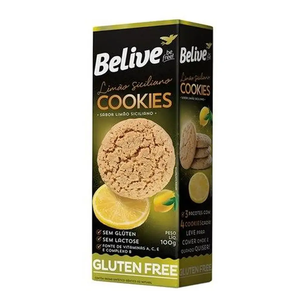 Biscoito Belive Cookies S/gluten Limao Siciliano