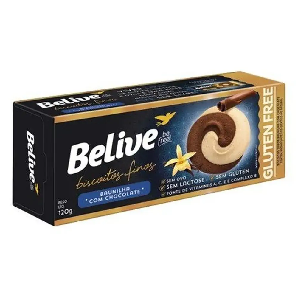 Bisc.belive 120g Baunilha/chocolate