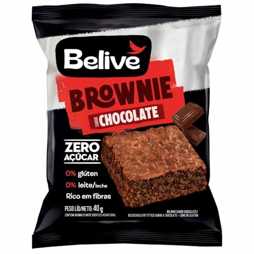 Brownie de Chocolate Zero Açúcar Belive 40g