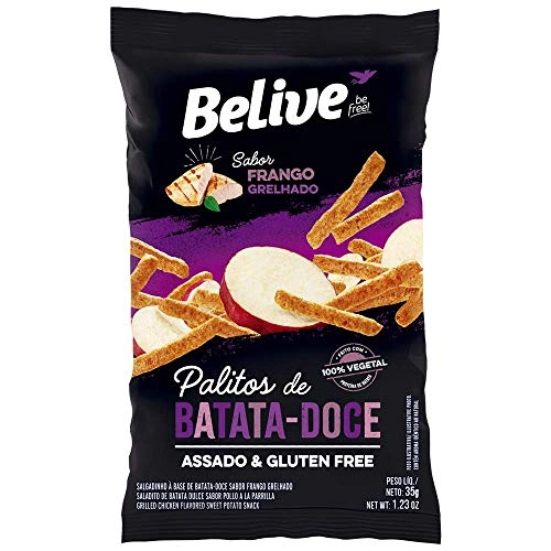 Salgadinho Palito Batata Doce Assado Sabor Frango 35g Belive