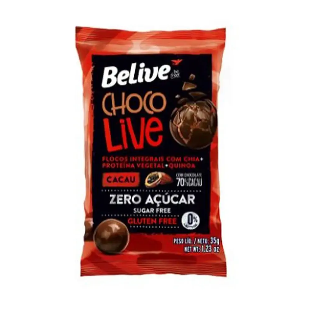 Choco Live Cacau S/gluten Belive 35g