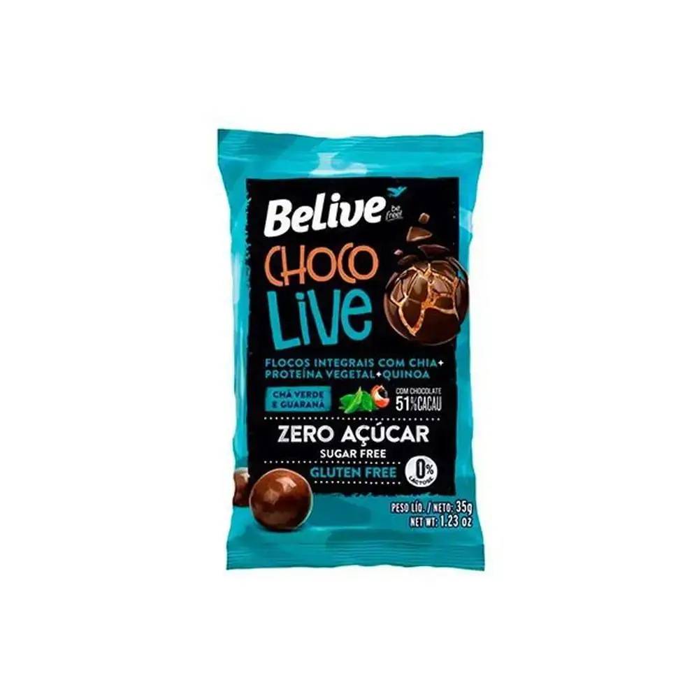 Choco Live Cha Verde E Guarana S/gluten Belive 35g