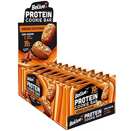 Protein Cookie Bar Sabor Amêndoas Com Especiarias Com 10g De Proteínas Vegetaiscookie Proteico Zero