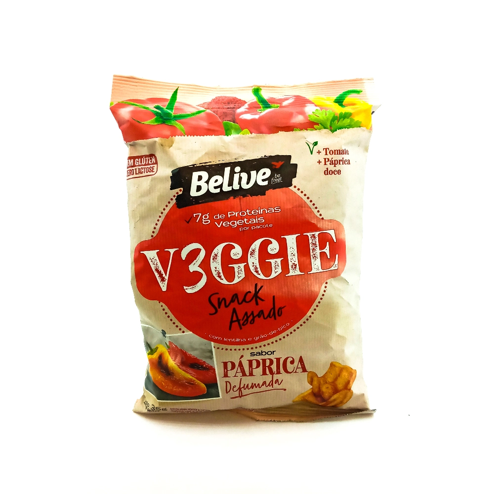 Salgadinho Vegano S/ Glúten Páprica Defumada 35g Belive