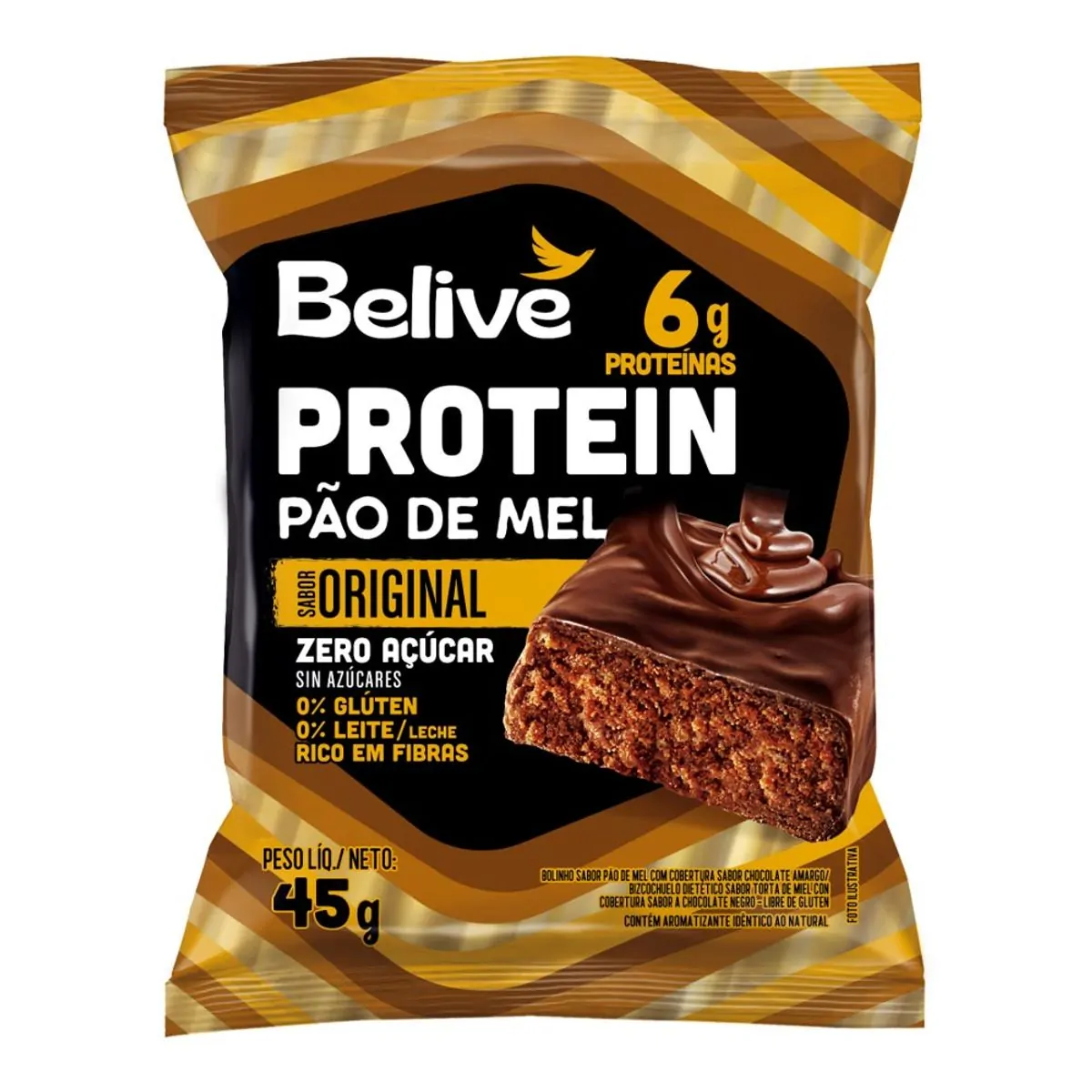 Pão de Mel Zero Açúcar Belive 45 g