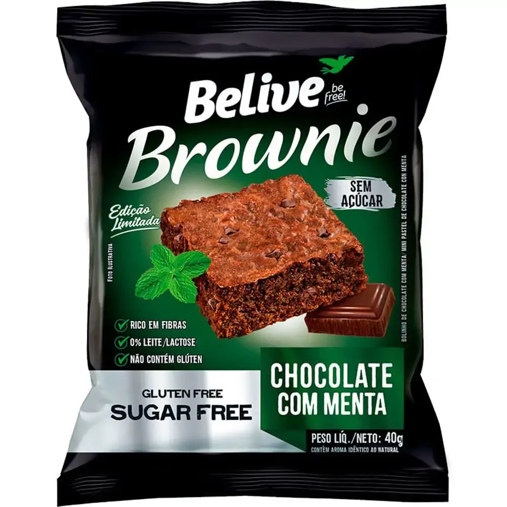 Brownie Belive Chocolate com Menta 40g