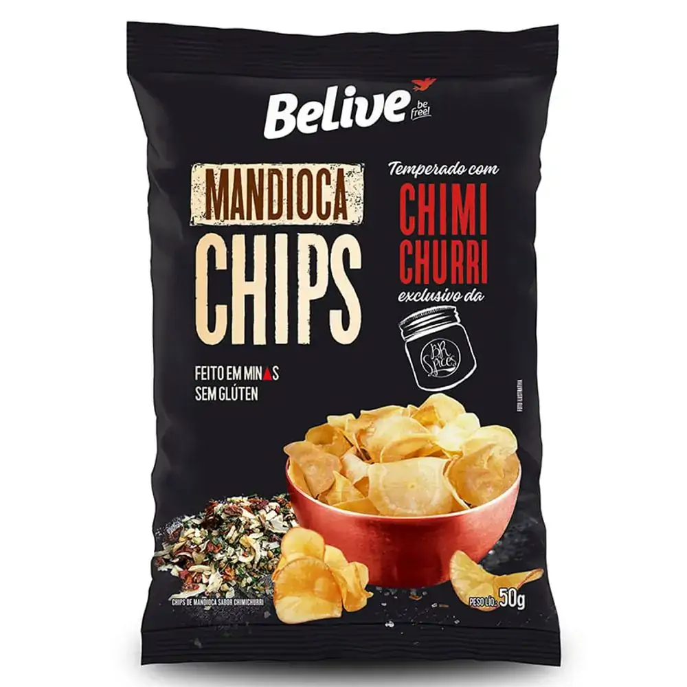 Chips de Mandioca Belive Chimi Churri 50 g