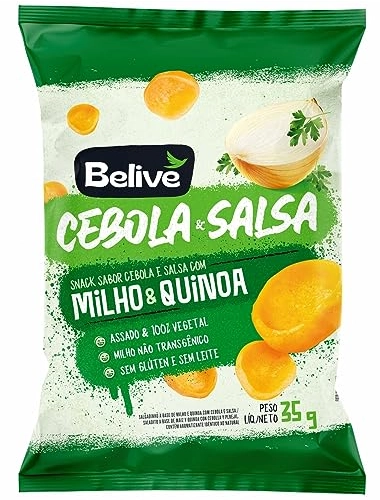 Snack De Milho E Quinoa Sabor Cebola E Salsa Sem Glúten Sem Leite Belive 35g