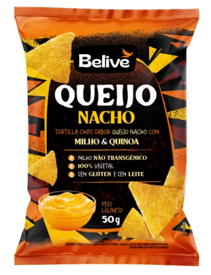 Tortilha Chips Queijo Nacho Belive 50g
